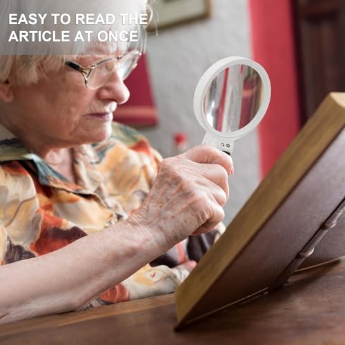 Rongon 3PCS Magnifying Glass with Light Handheld Magnifier(2.5X & 5X & 16X) - size: 3 Lens (2.5X + 5X + 16X)