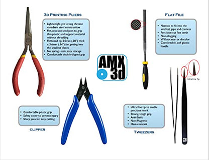 Economy 3D Printer Tool Kit - All The 3D Printing Tools & Accessories Needed to Remove, Clean & Finish 3D Prints for Adhesion Print Removal Print Clean-Up and 3D Printer Maintenance - size: Economy Grade 43pc