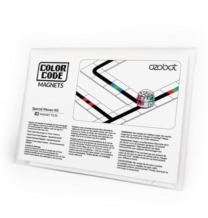 Ozobot Color Code Magnets Special Moves Kit, Interactive Coding Learning Tool for Kids Ages 5+,Enhances Logic & Problem Solving Skills,18 Tiles,Evo & Color Codes Magnets Base Kit Required Not Included - style: Color Code Magnets - Special Moves Kit (18 Ti