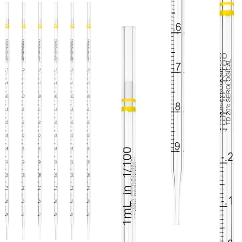 Serological Pipette 1ml Serological Pipettes,Individually Packaged, Pack of 100 - size: 1ml-100pcs