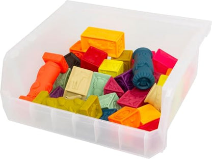 ReadySpace Extra Large Stackable Plastic Storage Bins, 4-Pack, Clear - color: Clear, size: Extra Large, 4-Pack