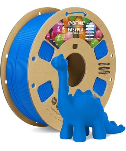 OVERTURE Easy PLA 1.75mm, Easy to Print Filament, 1kg Digital Blue - color: Easy Digital Blue