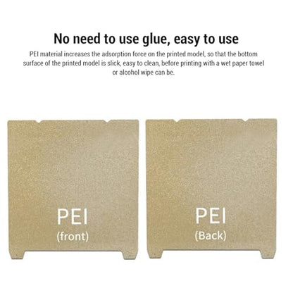 3D Printer Build Plate for Ender-5 Maximum, 415 x 415mm Double Sided Texture PEI Sheet 3D Printer Bed Platform, 3D Printer Build Heated Bed Cover