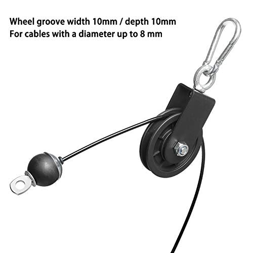 90mm Pulley Wheel for Cable Machines Silent Bearing Home Gym Equipment Pull Down Attachment Weight Lifting Pulley Traction