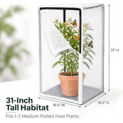 Kingrol 31-Inch Butterfly Habitat Cage, Mesh Enclosure for Caterpillars