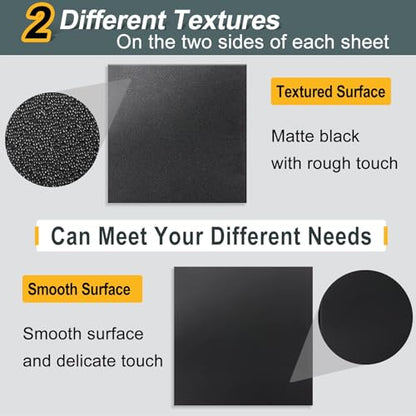 KINLINK 12" x 24" x 0.06" Black Abs Plastic Sheet Flexible Moldable 6 Pack - color: Black, size: 12x24-1.5MM