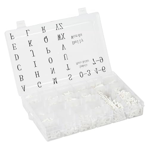 Pre-Cut Letters for Felt Letter Board, 736 Pcs, White - color: White