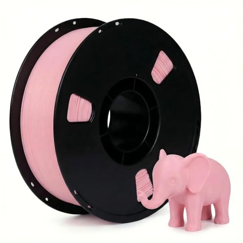 Matte PLA + 3D Printer Filament,PLA + Filament 1.75mm, Neatly Wound 3D Printing Filament 1.75mm, Dimensional Accuracy +/- 0.02 mm, Fit Most FDM 3D Printers, 1kg Spool (2.2lbs) (Pink) - color: Pink