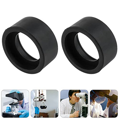 AYLIFU 2PCS 36mm bore Black Binocular Rubber Eyepiece Rubber Eyepiece Shield Eyepiece Cover for a 32-36mm Stereo Microscope(Flat Angle)