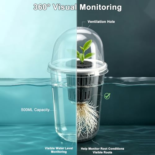 10 Set Seed Starter Cup Kit with Dome,Self Watering Propagation Cups