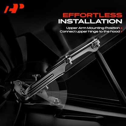 A-Premium Set of 2 Front Driver and Passenger Hood Hinges