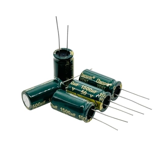 10Pcs 1500uF 50V Aluminum Electrolytic Capacitor, 13x25mm DIP - style: 10Pcs 50V 1500UF