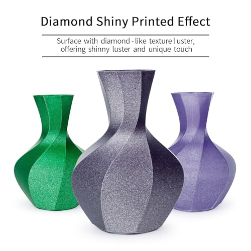 ZIRO 3D Printer Filament, 1.75mm Glitter Sparkle PLA, 1KG Diamond Lavender - color: Diamond-lavender