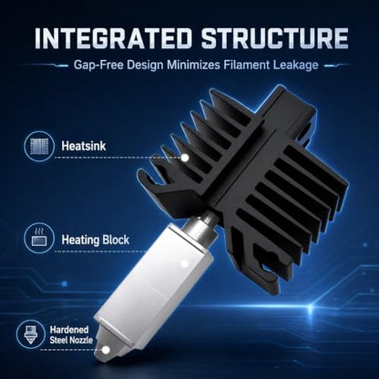 2PCS 0.4mm Integrated Hotend Nozzle for Bambu Lab P1P and P1S - size: 2PCS