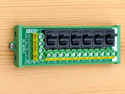 Screw Mount 6 Channel Paddle Switch DC Power Distribution Strip Module - style: Paddle Switch, Screw Mount