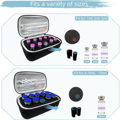 Peptide Case for Fridge,10 Slots Insulin Vial Holder
