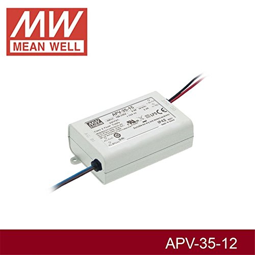 LED Power Supply 36W 12V 3A APV-35-12 Meanwell AC-DC Switching Power Supply APV-35Series Mean Well CV Power Source