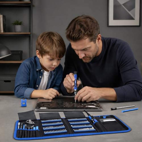 STREBITO Electronics Precision Screwdriver Sets 142-Piece with 120 Bits - color: Blue