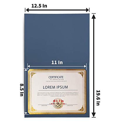 SUNEE 75pcs Certificate Kit, 25pcs Navy Blue Certificate Holders & 25pcs Letter Size Certificate Papers & 25pcs Gold Foil Award Seals for Diploma, Award, Accomplishment - color: Navy Blue
