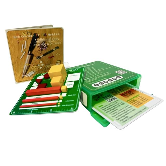 Knife Cuts 101, ARD Culinary 3D Visual Model Set 1-. A Level I Educational Precision Knife Skill Development Practice Reference Measuting Training Tool