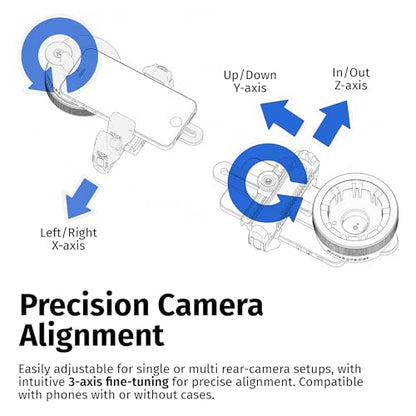 Universal Spotting Scope Phone Adapter, Single Grip, Made in USA