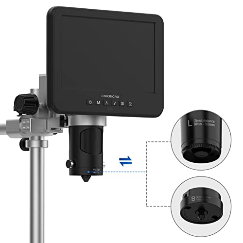 LM246MS 3 Lens 7 inch HDMI Digital Microscope for Adult Soldering - size: 3 Lens 7" HDMI