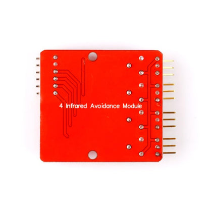 3Pcs 4-Channel Infrared Line Tracking Sensor Module, 3.3V-5V IR Line Following Obstacle Avoidance Module for Arduino DIY Smart Car Robot