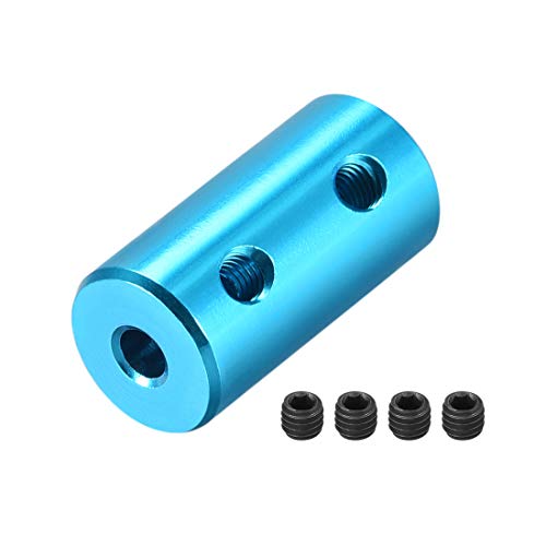 uxcell 2mm to 3mm Bore Rigid Coupling Set Screw L20XD10 Aluminum Alloy,Shaft Coupler Connector,Motor Accessories,Light Blue - size: 2mm to 3mm