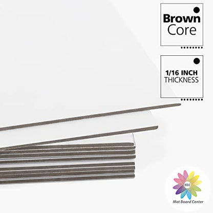 Mat Board Center 9x12 Backing Boards, 10 Pack White Backboards for Frames - size: 9x12