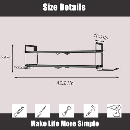 AZERPIAN Power Tool Organizer Heavy Duty Wall Mount Drill Tools Holder - size: 4 Slots 2Layers