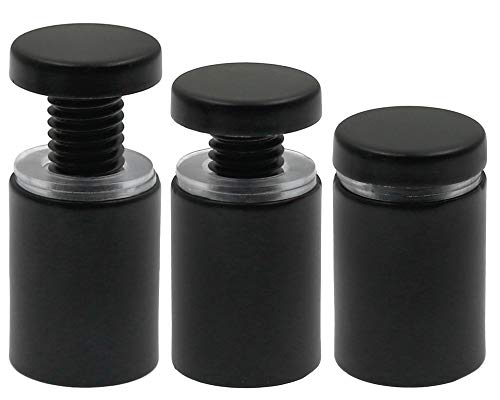 Luomorgo Stainless Steel Standoff Screws, 3/4" x 1.18", Black, 12 Pcs - color: Black, 12 Pcs, size: 3/4" x 1.18" / 19mm x 30mm
