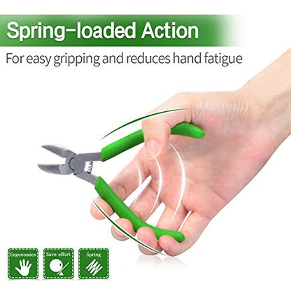 SPEEDWOX Mini Diagonal Pliers Thin Precision Wire Cutters 4-1/2 Inches Small Plastic Nippers Micro Side Cutters Fine Side Cutting Pliers Professional Jewelry Making Tool Beading Hobby Craft DIY - style: Diagonal Clamp