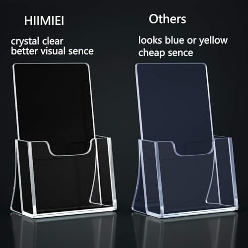 HIIMIEI 2 Pack 4 inch Wide Acrylic Brochure Holders - size: 4''x 6''