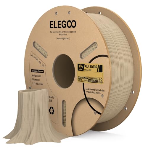 ELEGOO PLA 3D Printer Filament 1.75mm Oak Wood 1KG - color: Oak Wood, size: 1kg