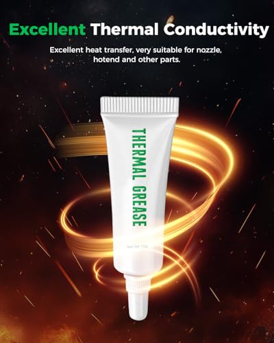 Creality 3D Printer Thermal Grease, 350°C High-Temperature Resistant Paste, Excellent Thermal Conductivity, Non-Conductive, for 3D Printer Hotend/Nozzle, Suitable for All FDM 3D Printer (1 Pack) - style: High-temperature Thermal Grease