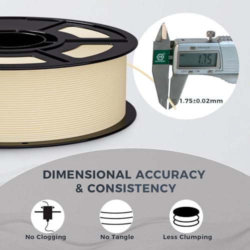 iSANMATE Matte PLA Beige Tan Skin Filament 1.75mm 30-300mm/s 1KG for Bambu - color: Beige