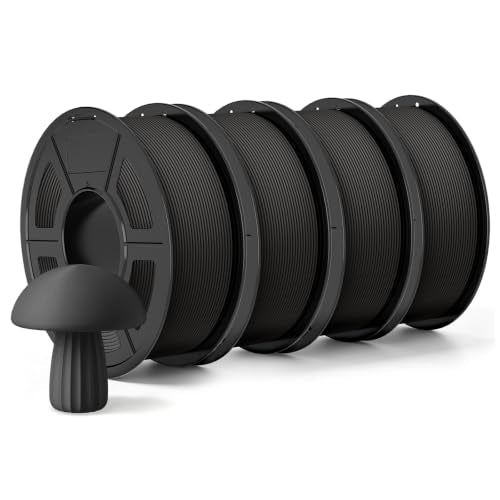 TECBEARS PLA Classic Filament Rapid Printing, 4kg Bundle, Black - color: 4kg Black
