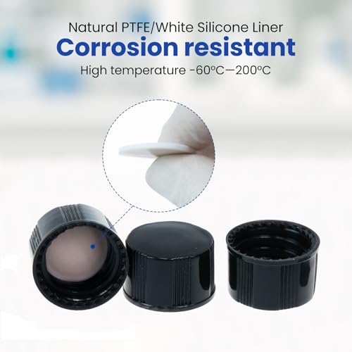 144PCS 1 Dram Clear Borosilicate Glass Liquid Sample Vials with Screw Caps - size: 1dram