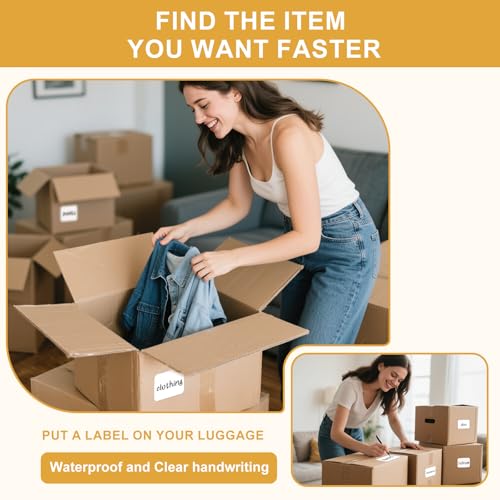 160 Pcs Labels for Storage Bins, Removable Labels for Storage Bins, Tear Resistant No Residue Storage Bin Label, Matte White Blank Box Label for School, Home, Business,three sizes - size: 6inx4in(3 sizes)