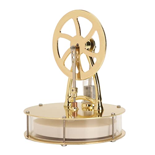Pilipane Stirling Engine Motor Model Gold Simple Operation Low Noise Stirling Scientific Physical Model Science Experiment Toy