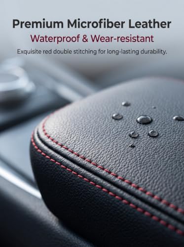 2 PCS Car Door Armrest Pads, Leather Memory Foam Knee Cushion