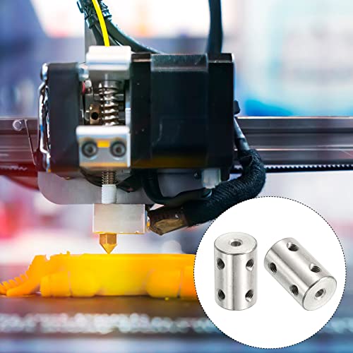 PATIKIL Shaft Coupler Connector L22 x D20 12mm to 12mm Bore Rigid Coupling Stainless Steel Shaft Joint w Screw,Wrench for 3D Printers Silver 2Pack - size: 12mm to 12mm