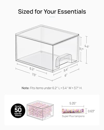 Vtopmart 10 Pack Small Clear Stackable Storage Drawers - style: Small-10pack-Clear