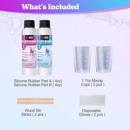 LET'S RESIN 8oz Silicone Mold Making Kit, Fast Cure Liquid Silicone Rubber - size: 8oz