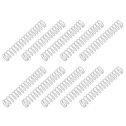 PATIKIL Compression Spring, 0.3mm Wire Dia x 4mm OD x 25mm L, 10 Pcs 304 Stainless Steel Mechanical Extension Small Springs Pen Springs Assortment Kit for Shop and Home Repairs - size: 0.3x4x25mm