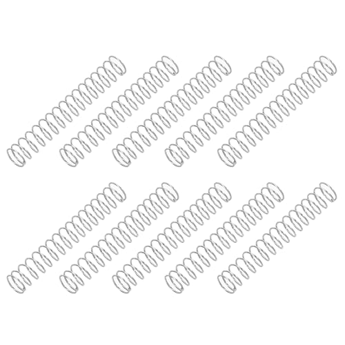 PATIKIL Compression Spring, 0.3mm Wire Dia x 4mm OD x 25mm L, 10 Pcs 304 Stainless Steel Mechanical Extension Small Springs Pen Springs Assortment Kit for Shop and Home Repairs - size: 0.3x4x25mm