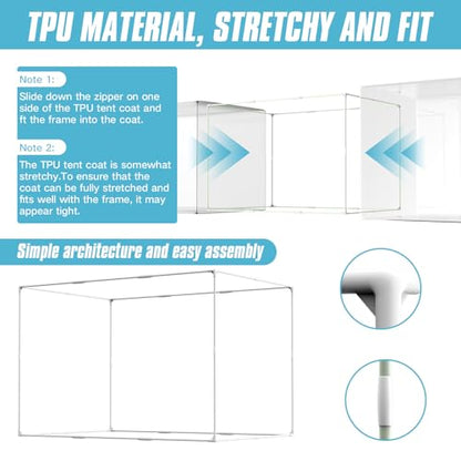 Mushroom Mycology Large Still Air Box 31.5X 20.5X 20.5 inch Professional-Grade Grow Tent with Flow Hood & Monotub Kit, Mushroom Planting Bag Tent Kit for Spores Horticulture Supplies Home Scientists