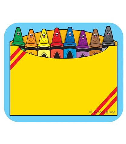 Carson Dellosa Crayon Name Tags, Self Adhesive Classroom Desk Labels