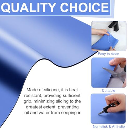 LemonRoad 2 Pcs 36" x 24" Extra Large Silicone Craft Mat Table Protector