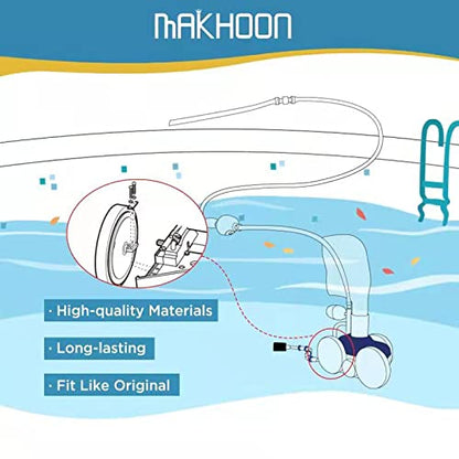 MAKHOON Large Wheel Complete with Tire Bearings Replacement for Polaris Zodiac 280 (Not Compatiable with Polaris 360 380 Model Pool Cleaner) - size: 1